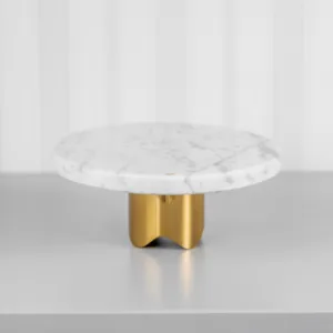 Boleira Bespoke Petit Carrara com Base Gold