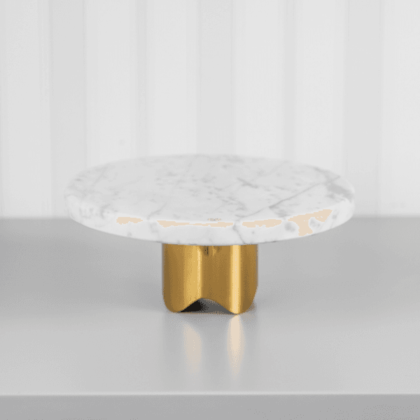 Boleira Bespoke Petit Carrara com Base Gold
