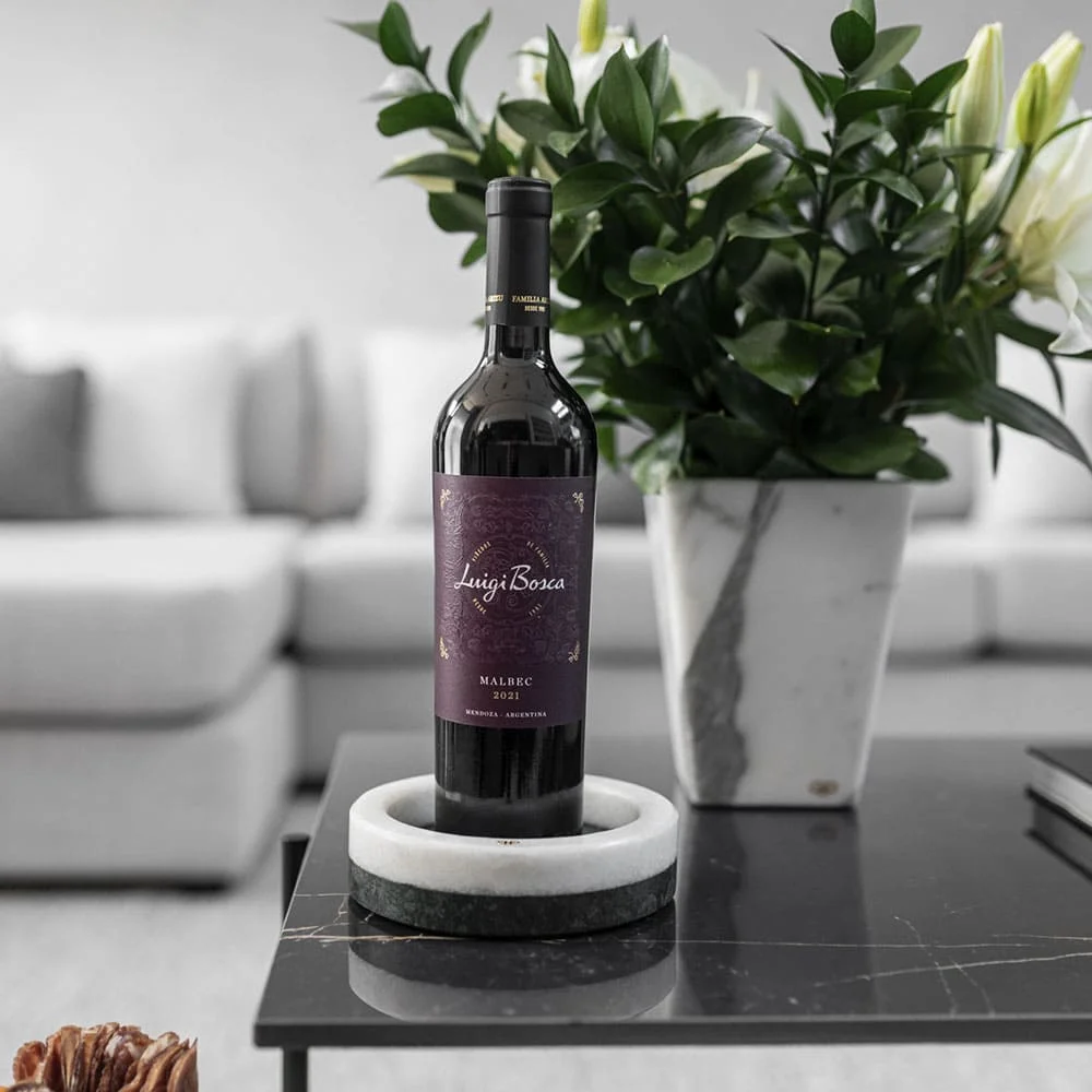 Porta-Vinho de Mesa Carrara e Verde Guatemala - Imagem 5