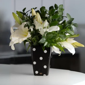 Vaso Poá Nero Marquina