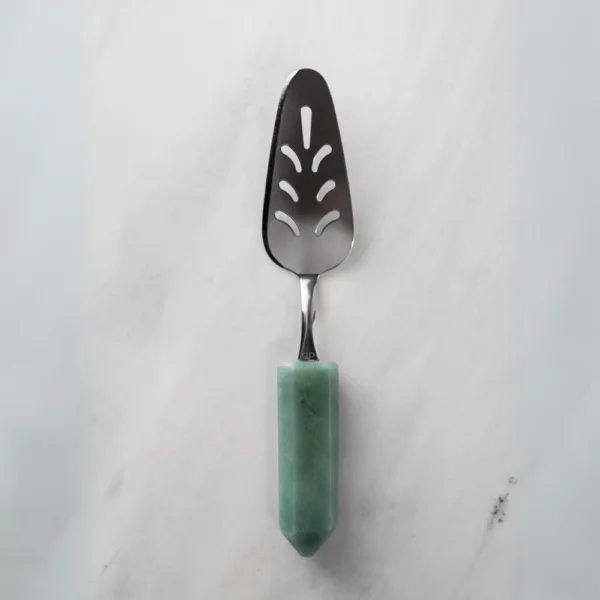 Pá para Bolo Silver Quartzo Verde