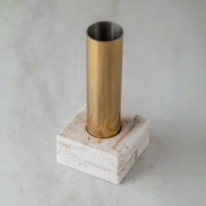 Vaso Solitário Calacata Gold