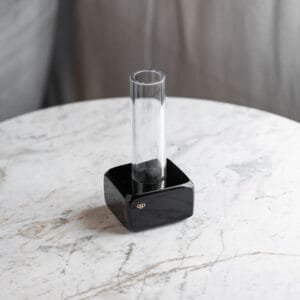Vaso Solitário Acrílico Obsidiana Negra