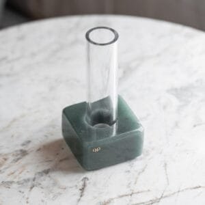 Vaso Solitário Acrílico Quartzo Verde