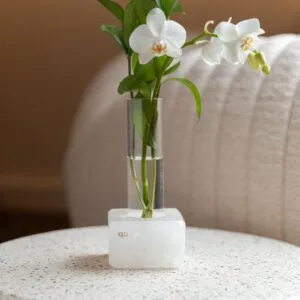 Vaso Solitário Acrílico Quartzo Branco