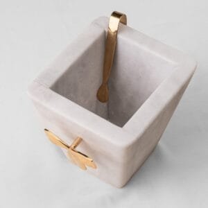 Balde de gelo laço em Mármore Branco