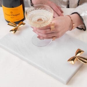 Bandeja Laço Mármore Branco