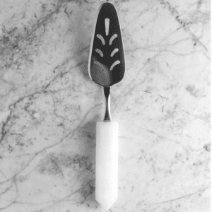 Pá para Bolo Silver - Quartzo Branco