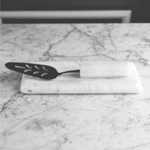 Pá para Bolo Silver - Quartzo Branco