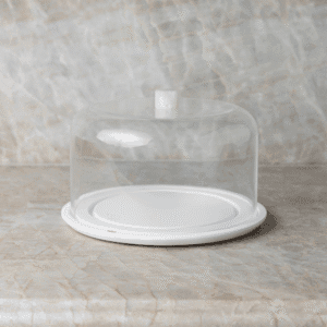 Queijeira Bespoke Corian White - Puxador Ônix Cristal