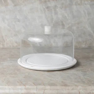 Queijeira Bespoke Corian White - Puxador Ônix Cristal