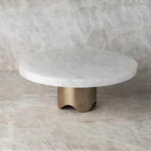 Boleira Bespoke Ônix Cristal com Base Gold