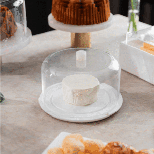 Queijeira Bespoke Corian White - Puxador Ônix Cristal