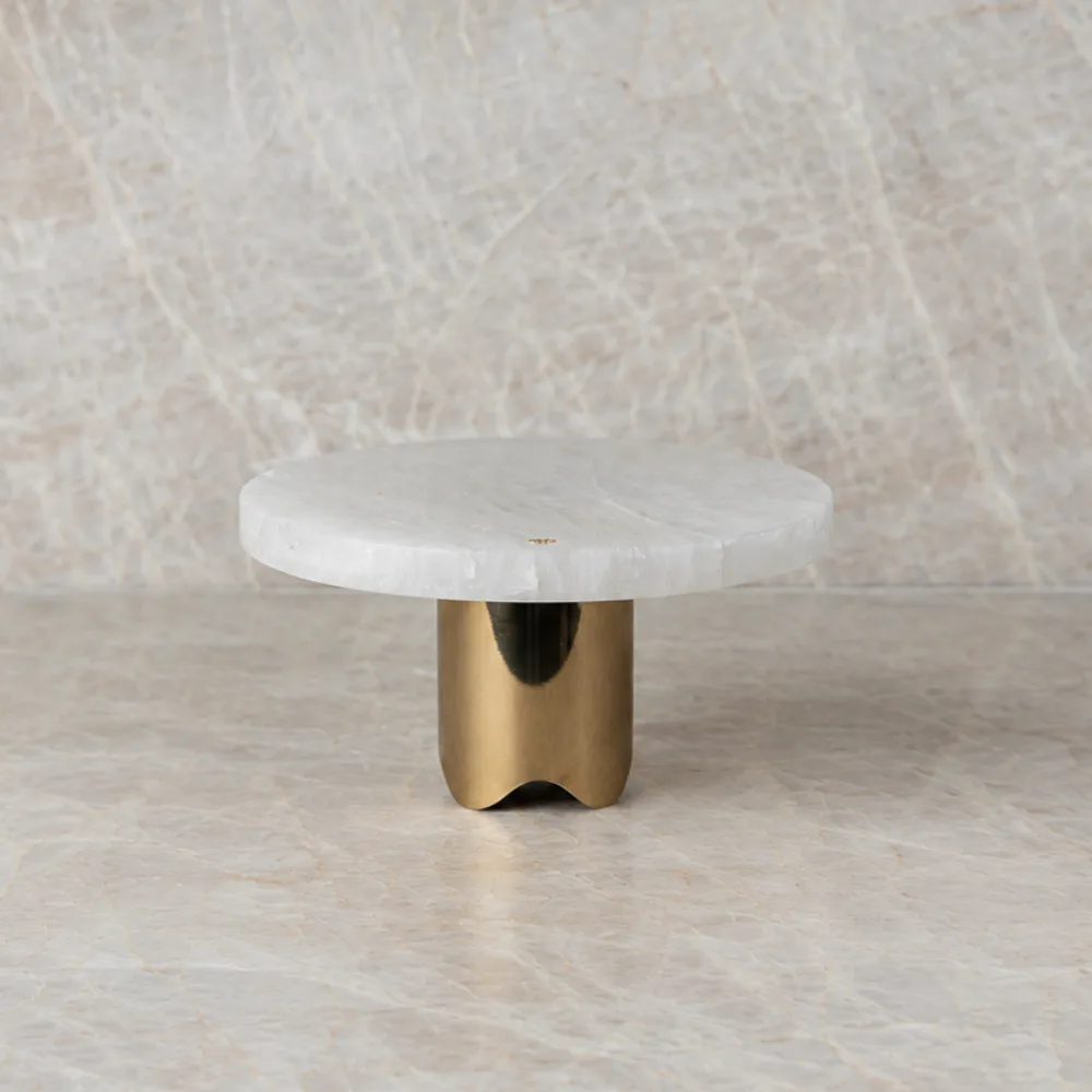 Boleira Bespoke Petit Ônix Cristal com Base Gold